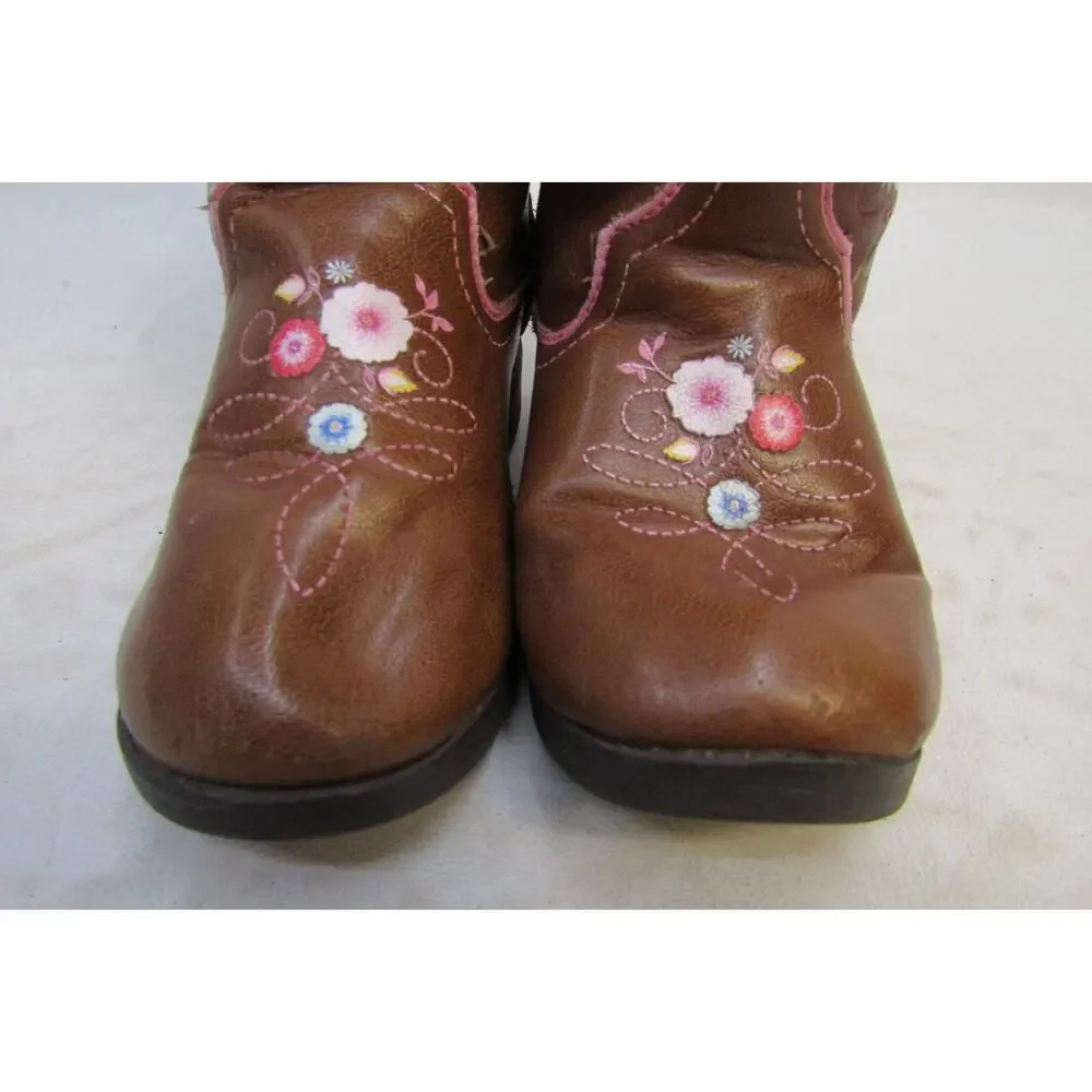 Spirit Dreamworks Wild and Free Toddler Size 7 Brown Zip Cowboy Boots